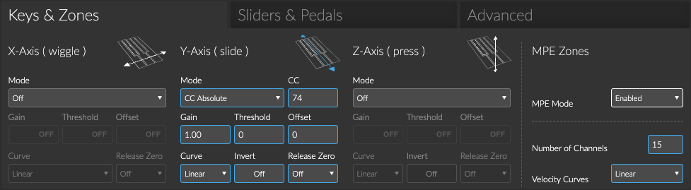 K-Board Pro Editor Keys and Zones settings